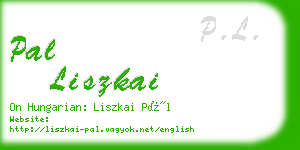 pal liszkai business card